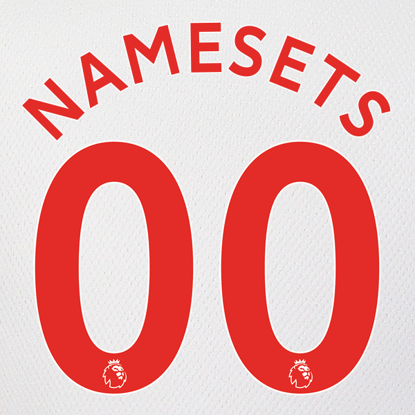 Premier League Name Sets (Red)